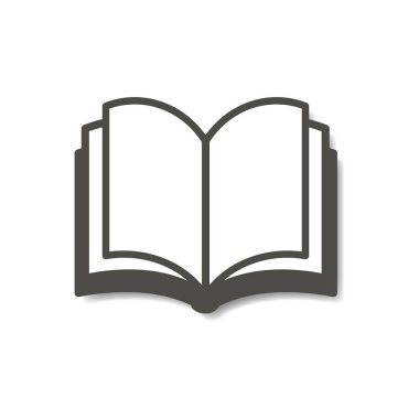 Kitap Simgesi. Vektör İllüstrasyonu