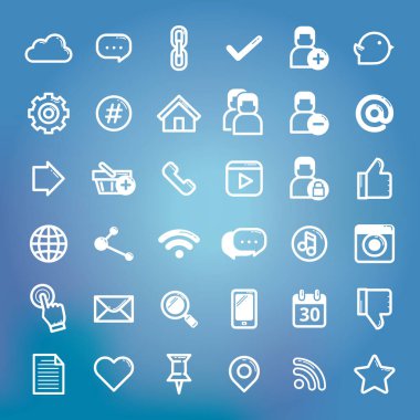 Web ve mobil için vektör simgeleri