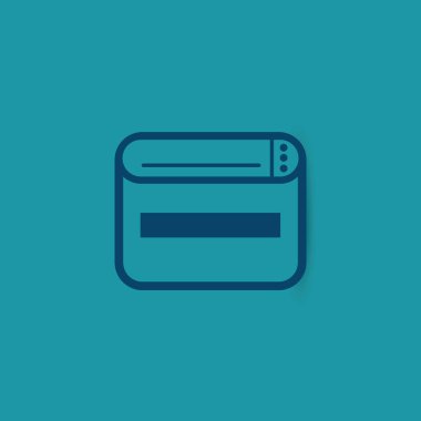 Kredi kartı simgesi, vektör illüstrasyonu