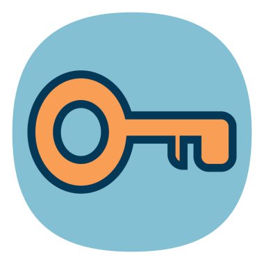 anahtar kalın vektör simgesi