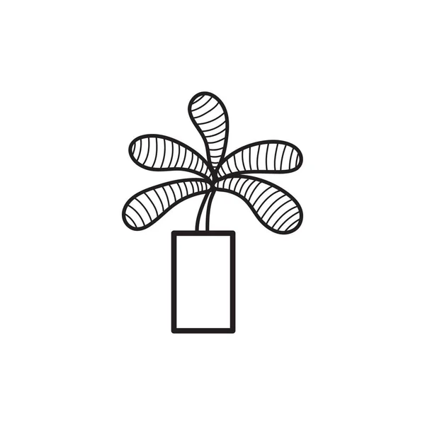 Stylizovaná Vektorová Ilustrace Květináče — Stockový vektor