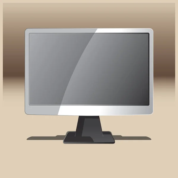Icona Del Monitor Illustrazione Vettoriale Progettazione — Vettoriale Stock