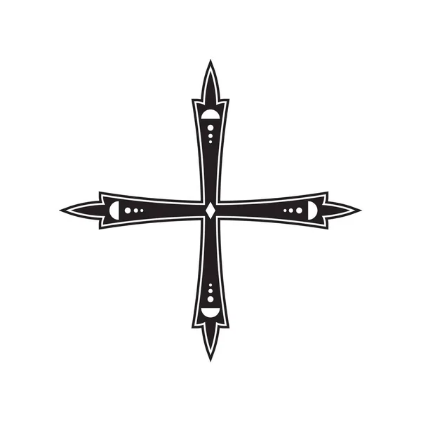 Cross Design Vector Illustration Icon — Stock Vector