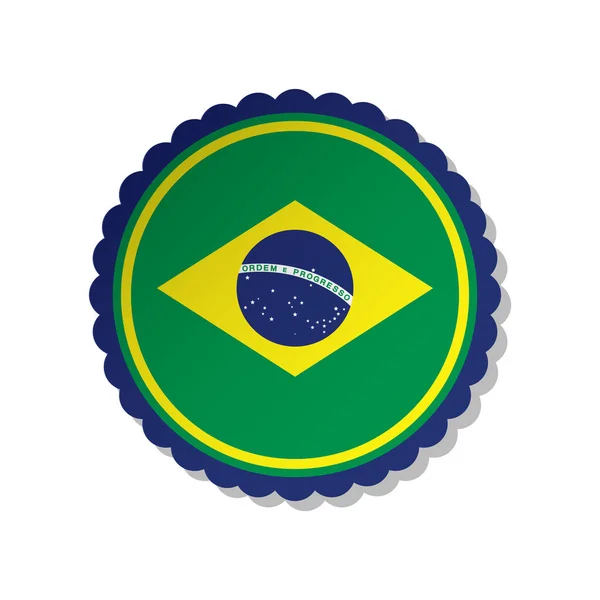 Бразильський Прапор Векторна Ілюстрація — стоковий вектор
