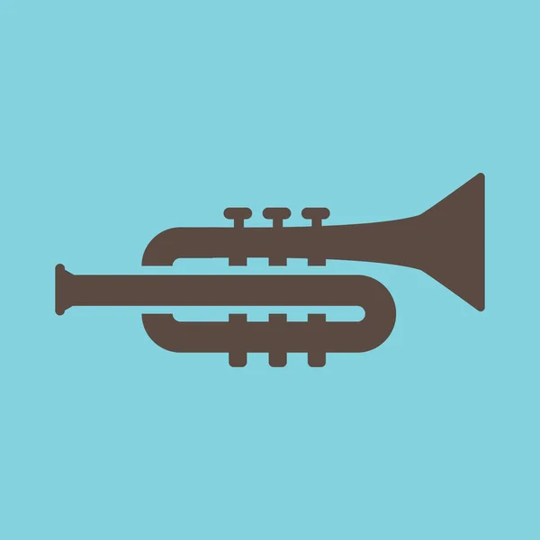 Trumpet Icon Flat Icon Vector Illustration — Stock Vector