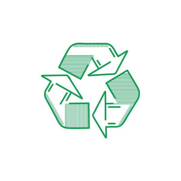 Illustration Vectorielle Icône Recyclage — Image vectorielle