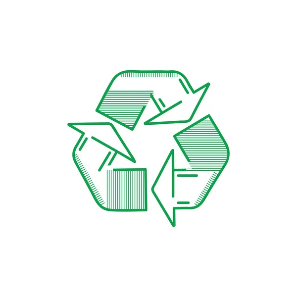 Reciclagem Ícone Vetor Ilustração — Vetor de Stock