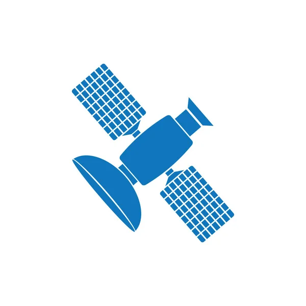 Ícone Plano Satélite Ilustração Vetorial —  Vetores de Stock