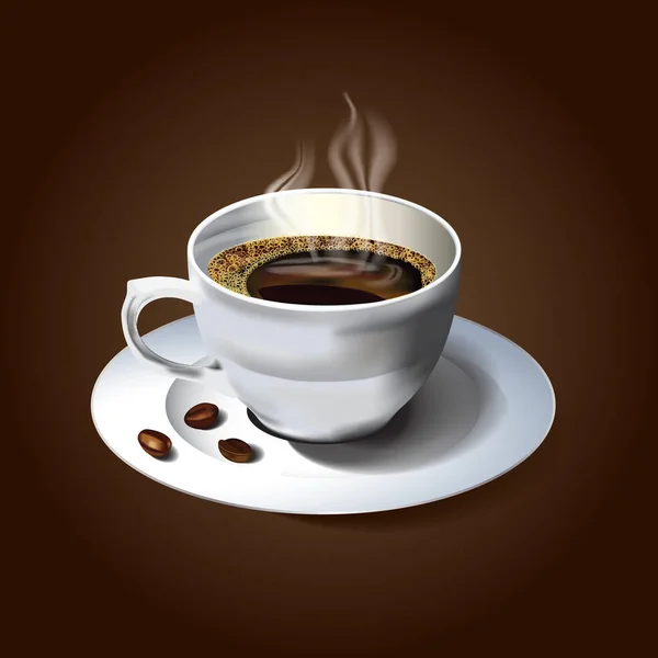 Filiżankę Gorącej Kawy — Wektor stockowy