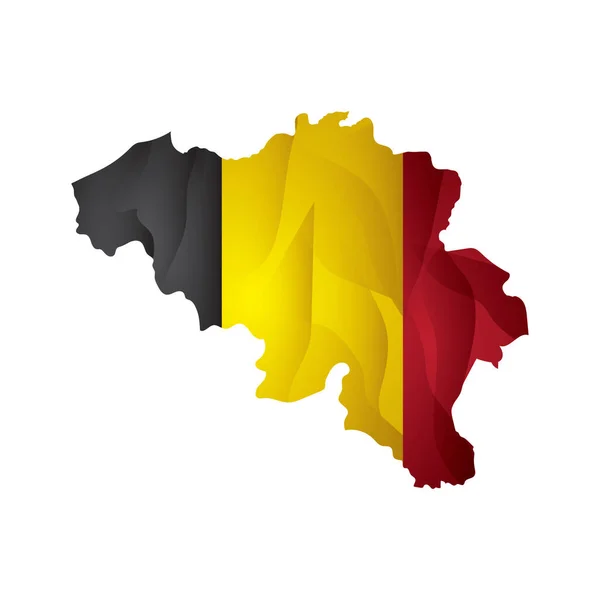 Belgium Carte Illustration Vectorielle Design — Image vectorielle