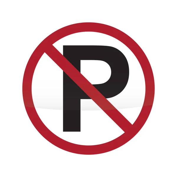 Geen Parkeerbord Vectorillustratie — Stockvector