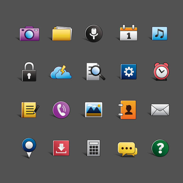 векторный набор иконок и символов