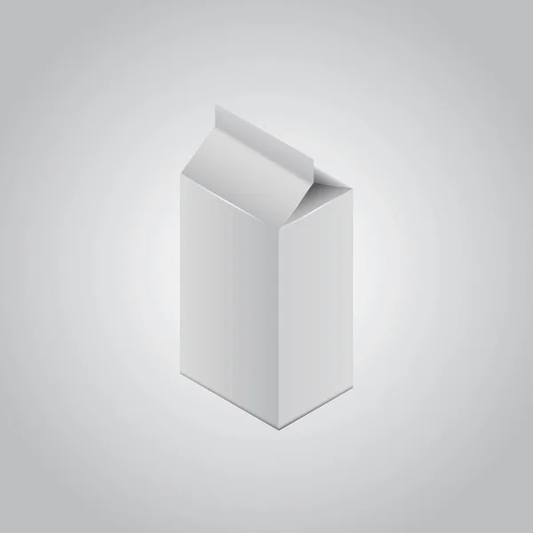 Leere Verpackungsbox Isoliert Auf Weißem Hintergrund — Stockvektor