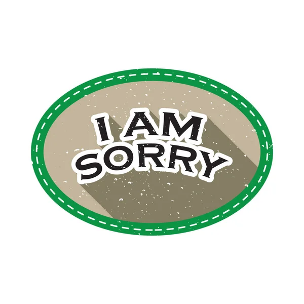 Sorry Flat Icon Vector Illustration — Stock Vector