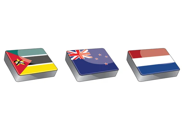Vector Illustration Flags Flag Australia — Stock Vector