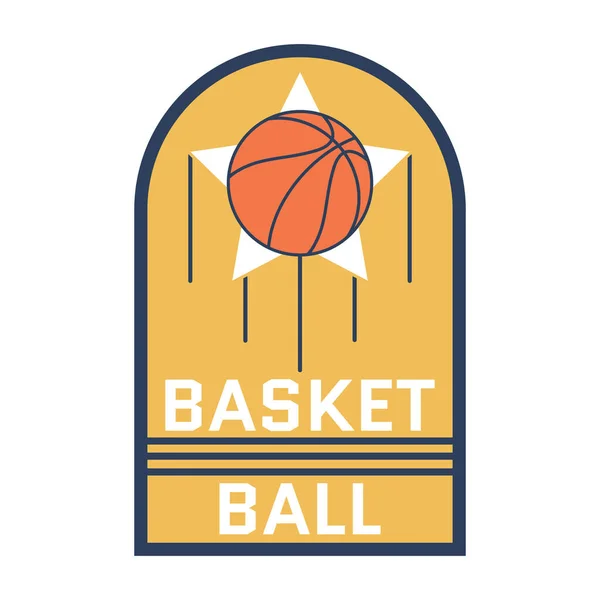 Icône Basket Ball Illustration Vectorielle Colorée — Image vectorielle
