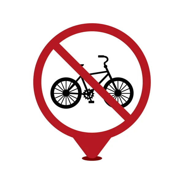 Ilustración Signo Bicicleta Vector Icono Blanco Con Proyecciones Isométricas Sobre — Archivo Imágenes Vectoriales