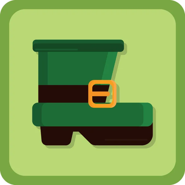 Leprechaun Boots Vector Illustration Icon — Stock Vector