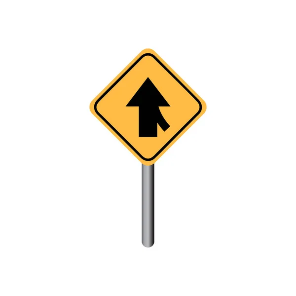 Иконка Желтого Дорожного Знака Векторная Иллюстрация — стоковый вектор