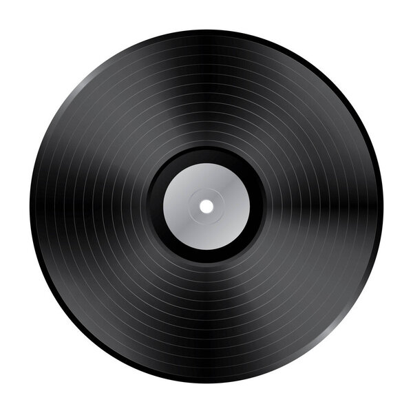 Vector illustration of a vinyl record isolated on white background