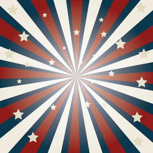 Ilustración Vectorial Fondo Con Bandera Americana — Vector de stock