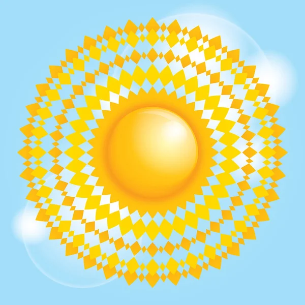 Illustration Vectorielle Soleil Éclipse Solaire — Image vectorielle