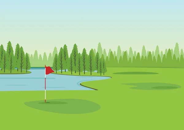 Golfetikett Färgstark Vektor Illustration — Stock vektor