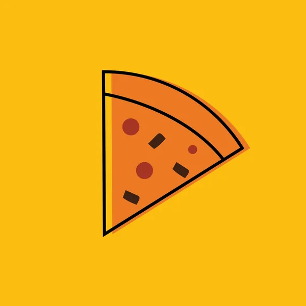 Ilustração Vetorial Ícone Pizza — Vetor de Stock