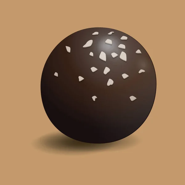 Illustration Vectorielle Boule Chocolat — Image vectorielle