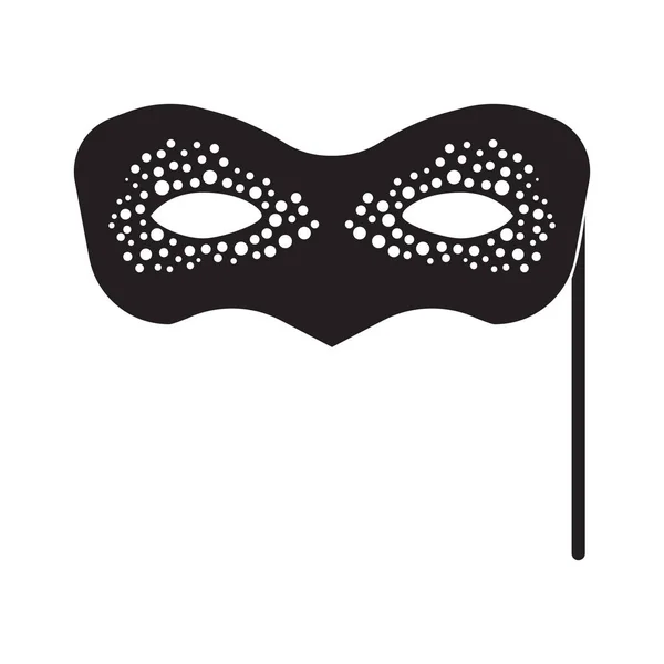 Carnival Mask Flat Icon Vector Illustration — Stock Vector