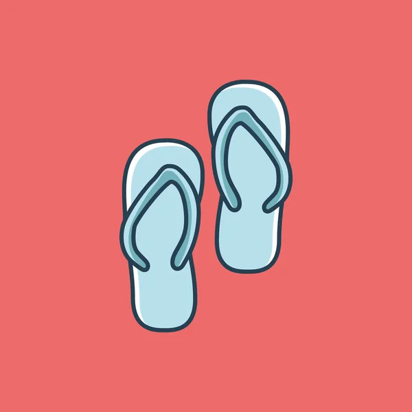 Vektor Illustration Des Flip Flops Symbols — Stockvektor