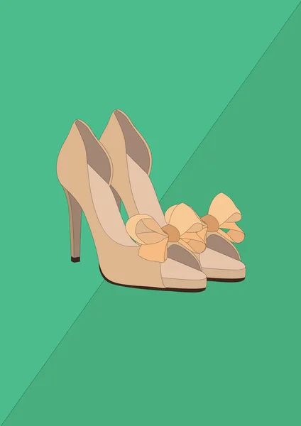 High Heel Shoes Design Vector Illustration — Stock Vector