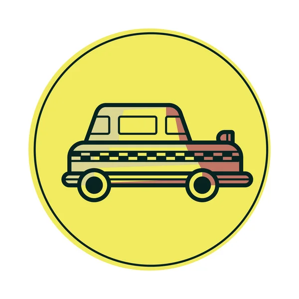 Icono Taxi Estilo Plano Aislado Ilustración Vector Fondo Blanco — Vector de stock