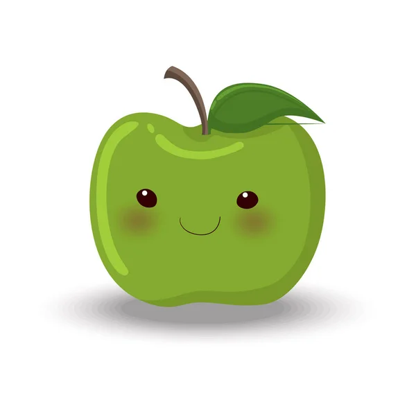 Groene Appel Design Vector Illustratie — Stockvector
