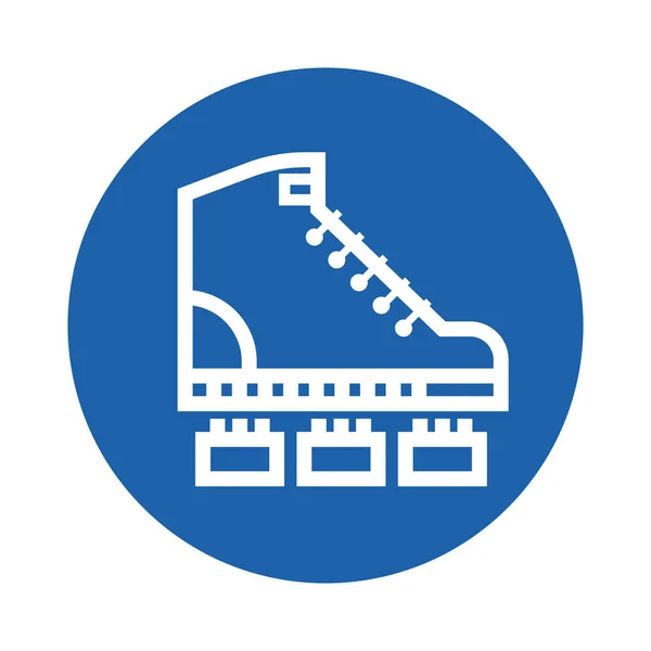 Ice Skating Boot Stylized Vector Illustration — Stock Vector