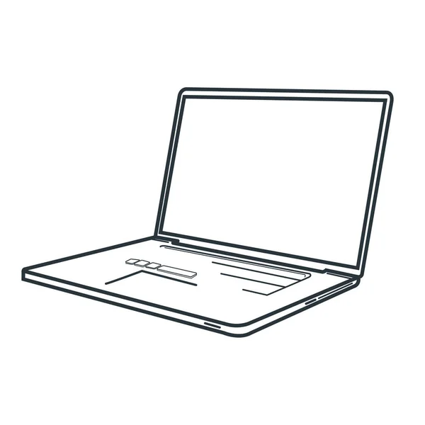 Laptop Vektorová Ilustrace Návrhu — Stockový vektor