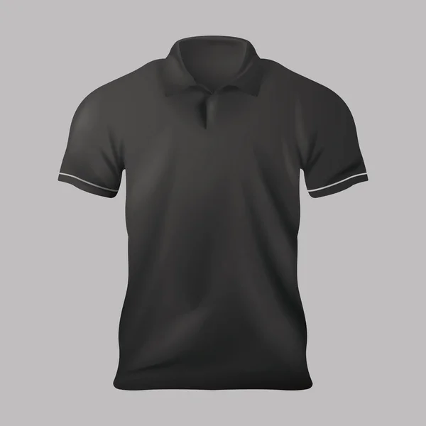 Preto Shirt Modelo Design — Vetor de Stock