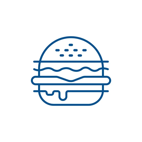 Hamburger Ikon Gyorskaja Szimbólum Vektor Illusztráció — Stock Vector