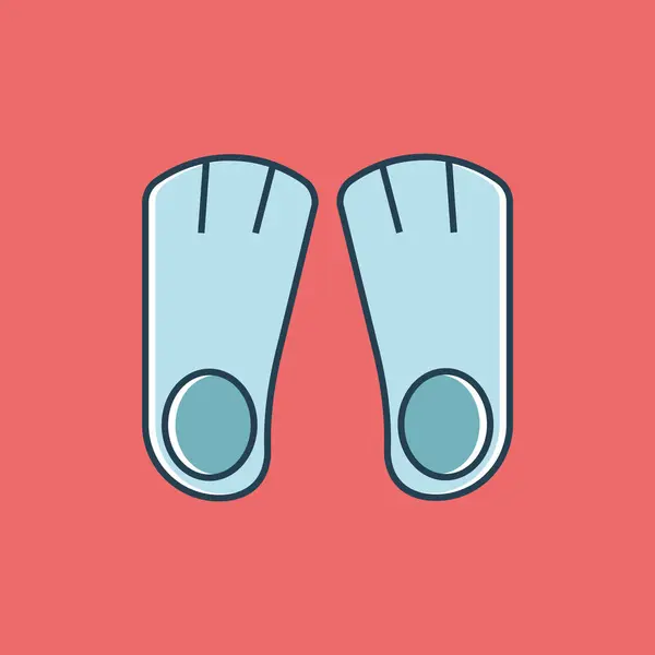 Vektor Illustration Des Schwimmflossen Symbols — Stockvektor