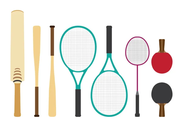 テニス用具のベクトルセット — ストックベクタ
