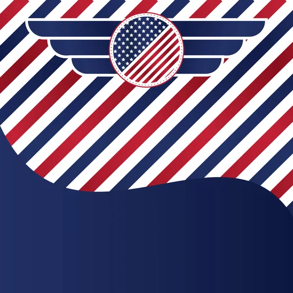 アメリカのシンボル カラフルなベクトルイラスト — ストックベクタ