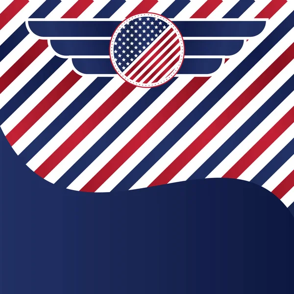 Usa Symbol Bunte Vektorillustration — Stockvektor