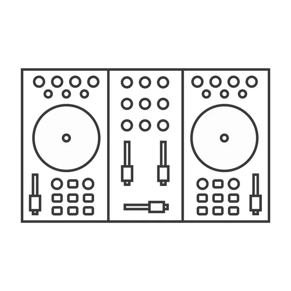 Illustration Vectorielle Station Mixage Musique Moderne — Image vectorielle