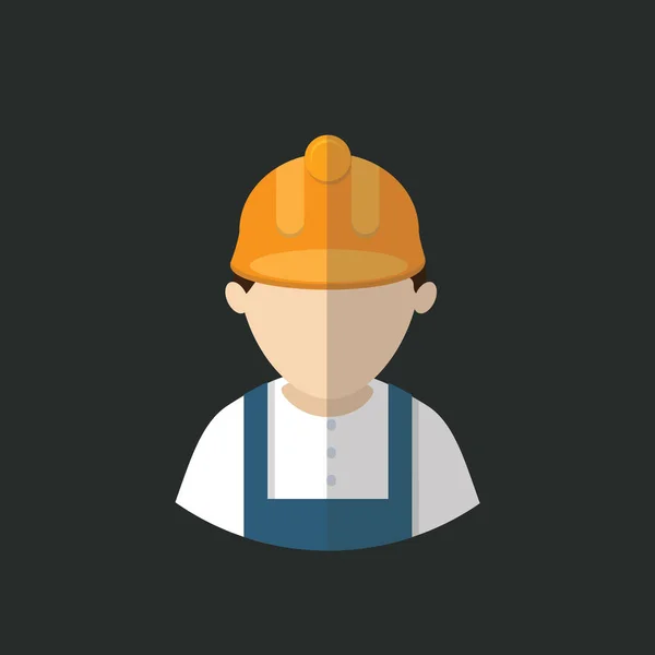 Construction Worker Avatar Character Vector Illustration Design — Stock Vector