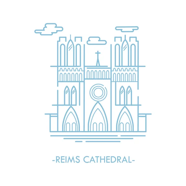 Ilustración Vectorial Famosa Iglesia Emblemática — Vector de stock