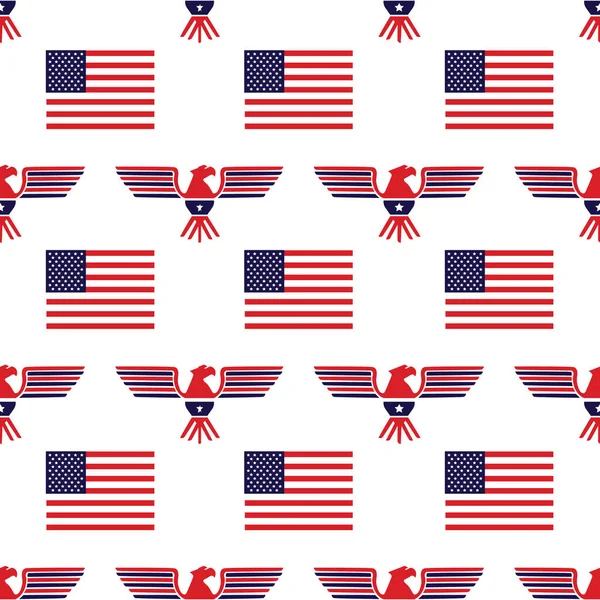 Usa Nahtloser Hintergrund Vektorillustration — Stockvektor