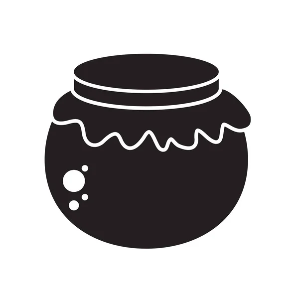 Honey Jar Flat Icon Vector Illustration — 스톡 벡터