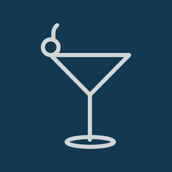 Cocktail Glas Vektorillustration — Stockvektor