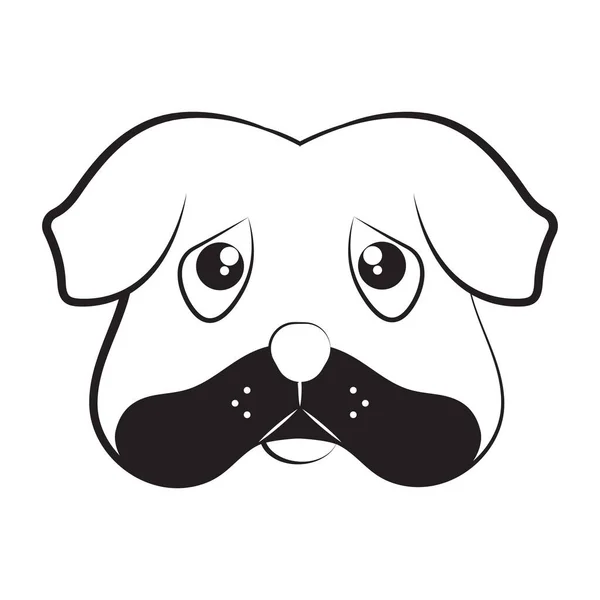 Dog Flat Icon Vector Illustration — Stock Vector