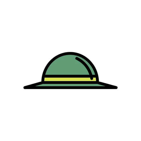 Ilustración Vectorial Sombrero Aislado Sobre Fondo Blanco — Vector de stock